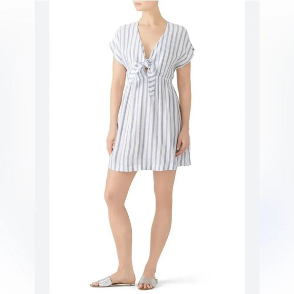 NEW Rails Charlotte Striped Tie-Front Dress - Picture 1 of 13